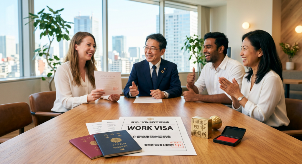 就労ビザ申請に必要な書類と手続きのイメージ