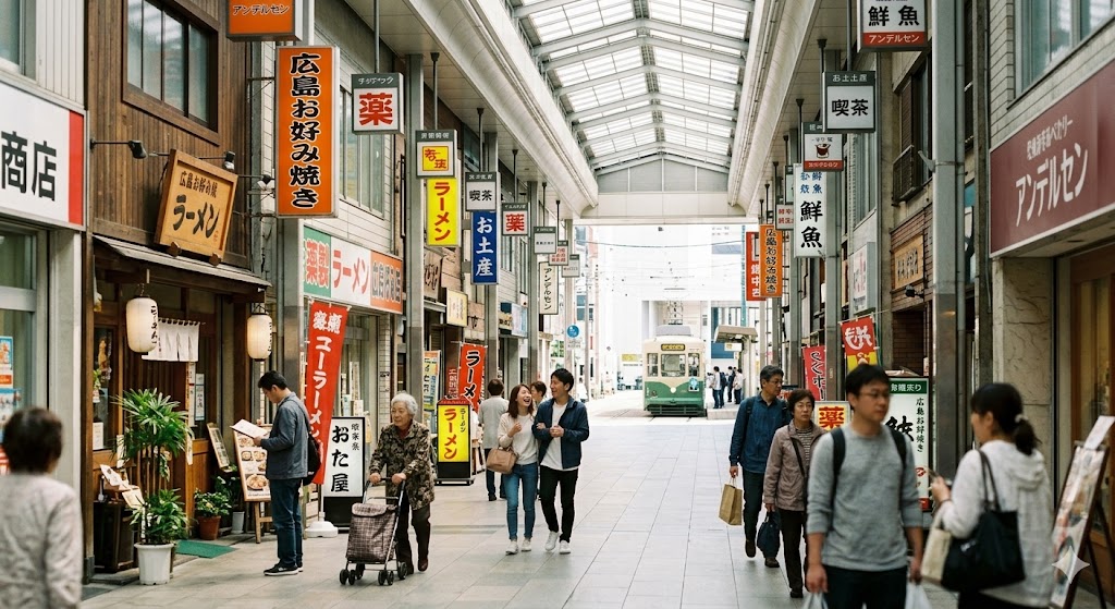広島市内の商店街や店舗のイメージ写真