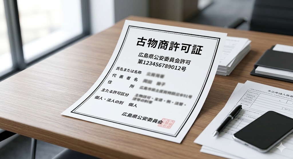 古物商許可証のイメージ