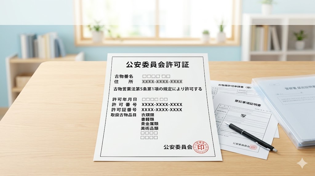 古物商許可証のイメージ写真