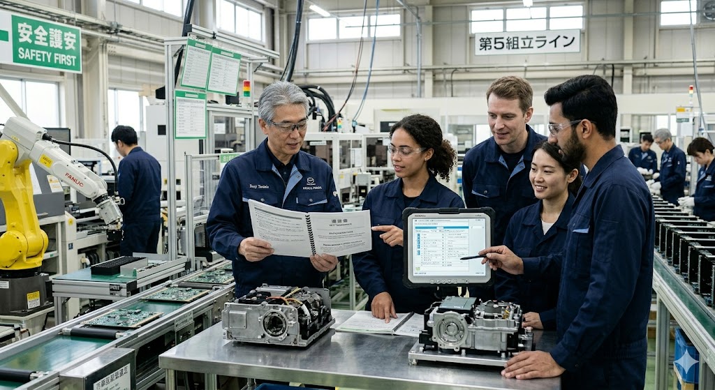 製造現場で働く外国人イメージ画像