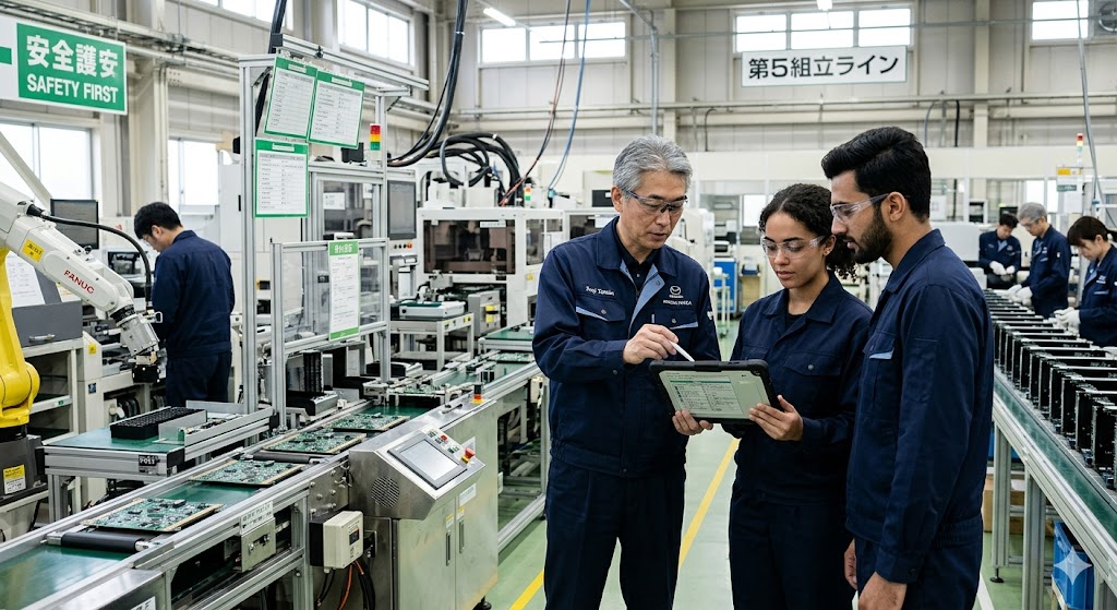 製造業工場で働く外国人のイメージ