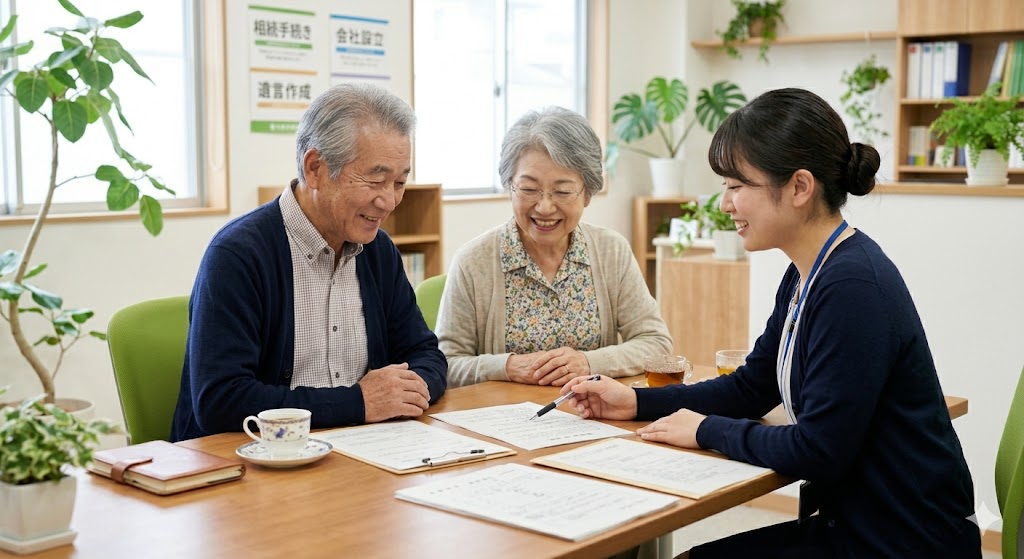 行政書士に相談するご夫婦