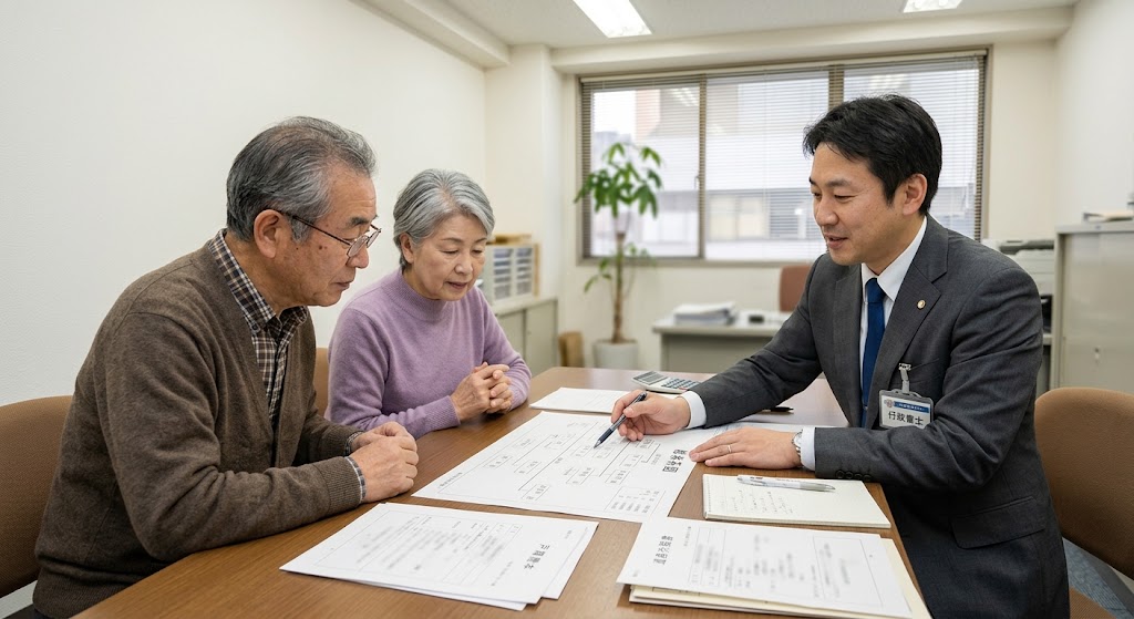 戸籍を収集する行政書士のイメージその２