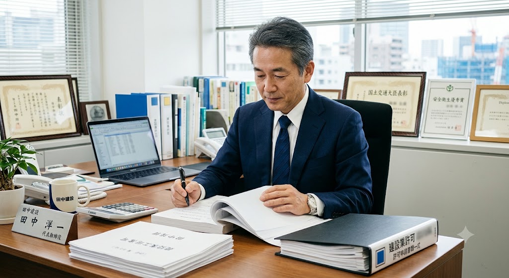 建設業許可申請を出すイメージ写真